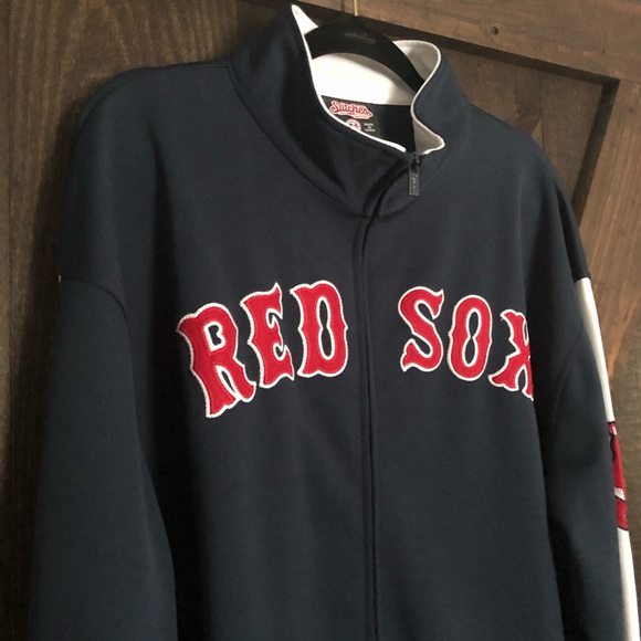 Men's Stitches Red Sox Full-Zip Warmup Jacket - Picture 2 of 10